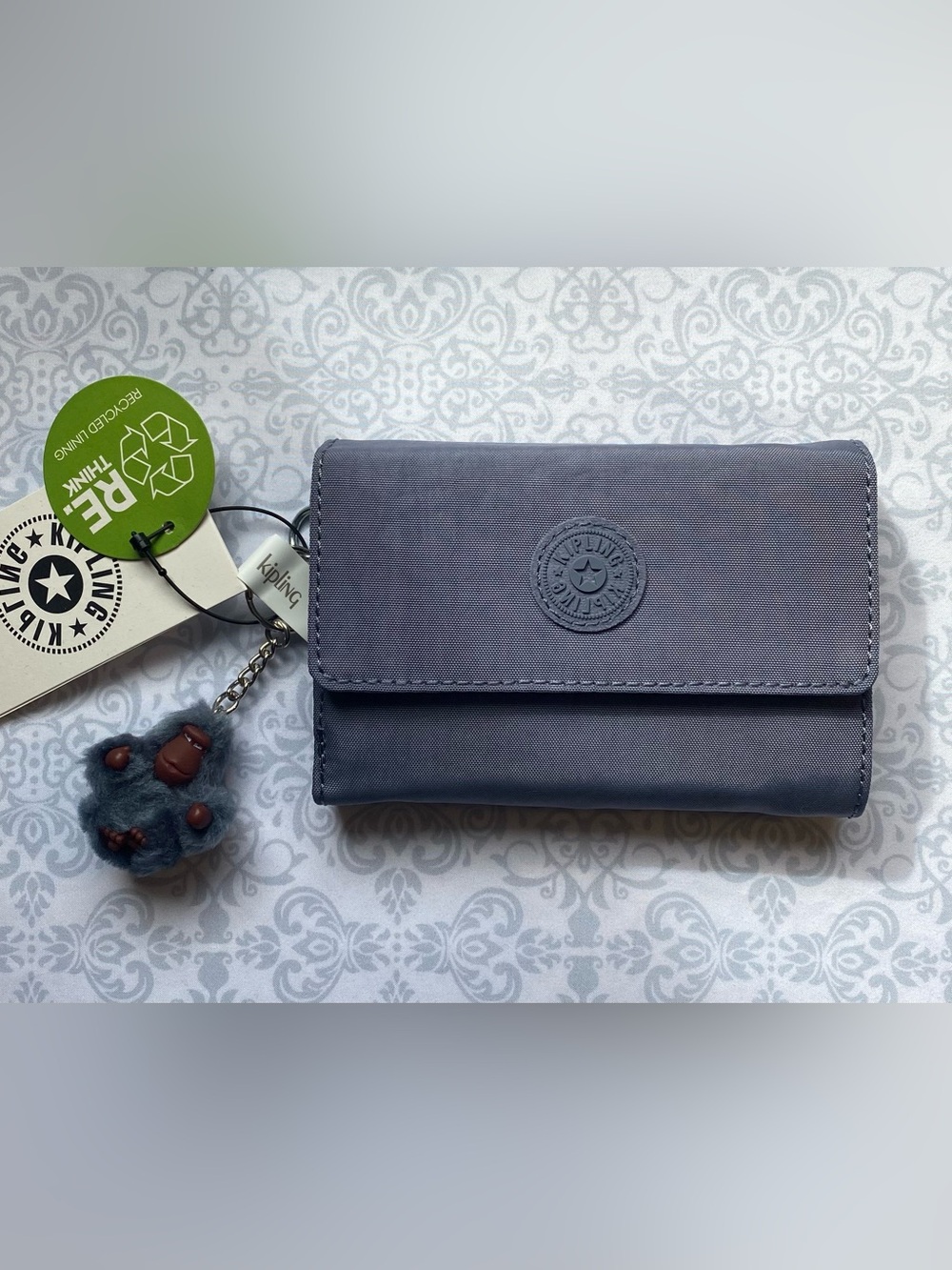 NWT Kipling Pixi Organizer Wallet with Plush Monkey Keychain